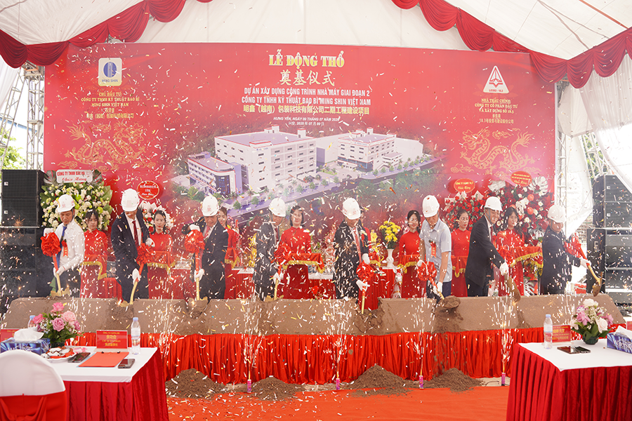 LỄ ĐỘNG THỔ DỰ ÁN  XÂY DỰNG NHÀ MÁY BAO BÌ MING SHIN GIAI ĐOẠN 2