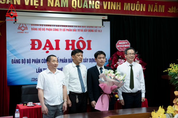 TỔ CHỨC THÀNH CÔNG ĐẠI HỘI ĐẢNG BỘ BỘ PHẬN  CÔNG TY LICOGI 18.3, NHIỆM KỲ 2025 - 2030