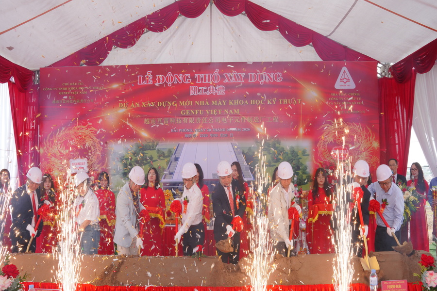 LỄ ĐỘNG THỔ DỰ ÁN NHÀ MÁY SẢN XUẤT LINH KIỆN ĐIỆN TỬ GENFU VIỆT NAM